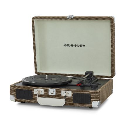 Cruiser Plus Portable Turntable with Bluetooth Out - Tweed